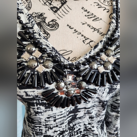 74. Ruby Rd Pattern Top With Embellished Neckline - Picture 3 of 7